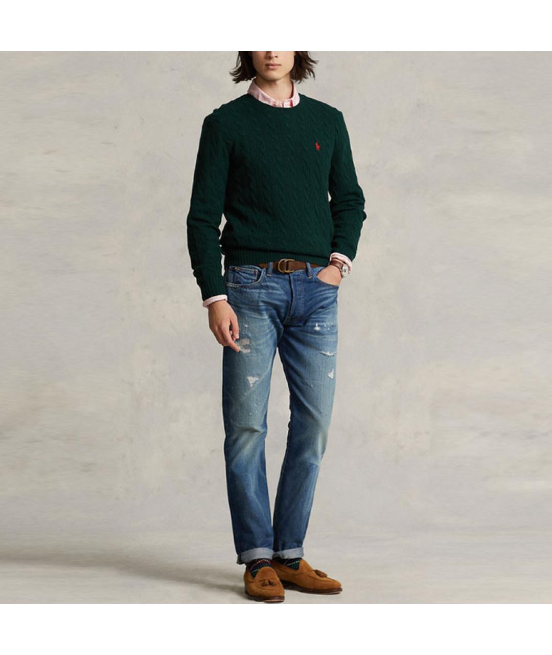 POLO RALPH LAUREN Зеленый джемпер / свитер, фото 3