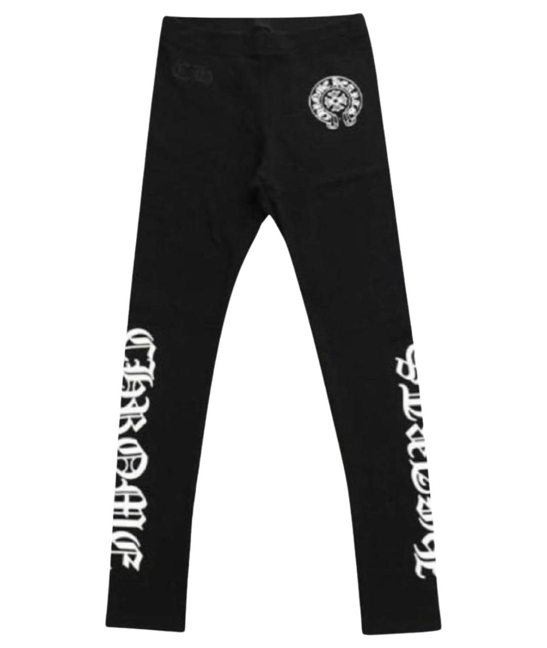 CHROME HEARTS Черные хлопковые леггинсы и велосипедки, фото 1