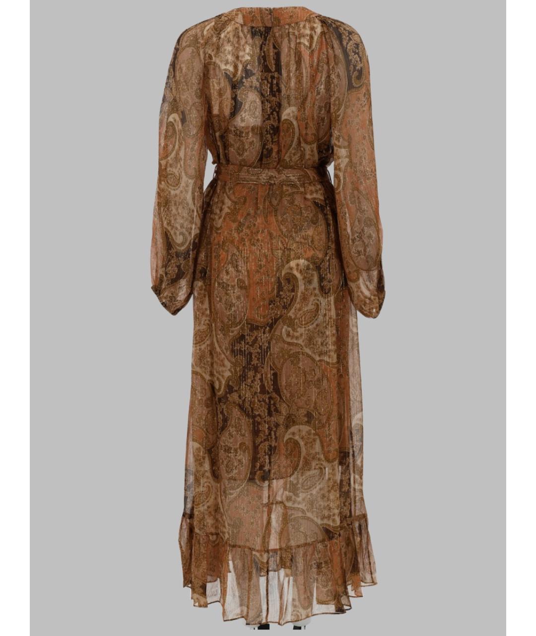 ZIMMERMANN Бежевое льняное повседневное платье, фото 4