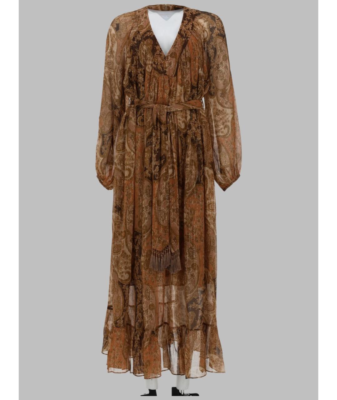 ZIMMERMANN Бежевое льняное повседневное платье, фото 3