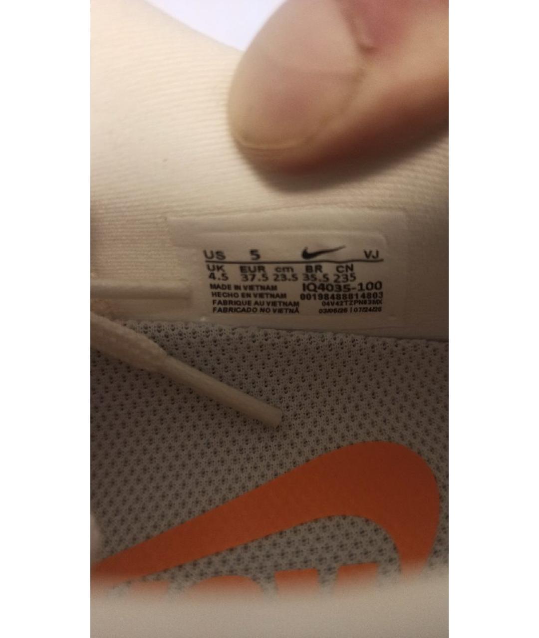 NIKE Белые синтетические кроссовки, фото 5