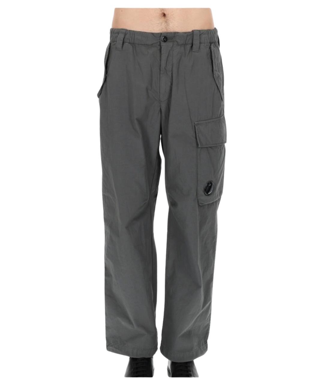 CP COMPANY Антрацитовые хлопковые повседневные брюки, фото 1