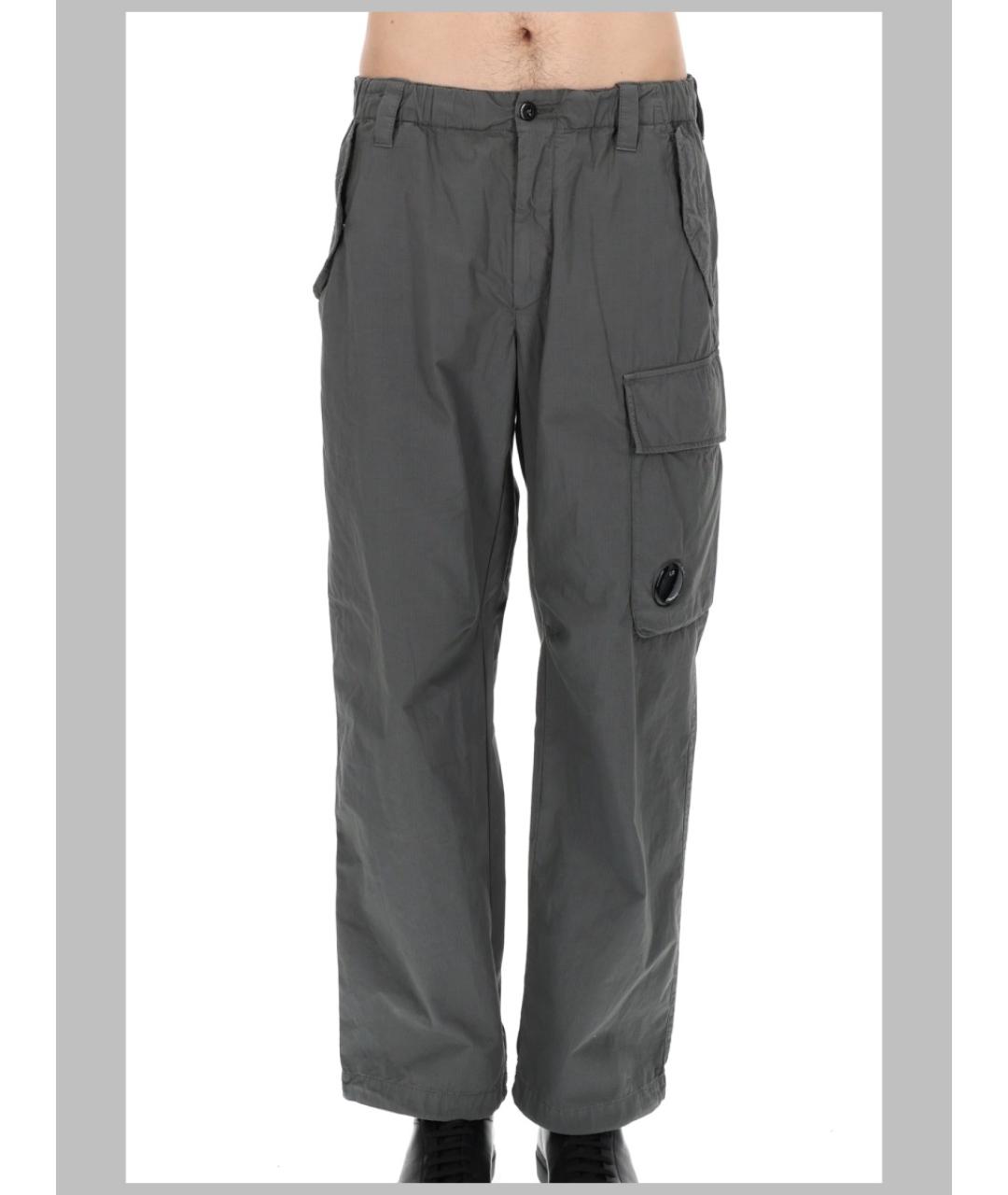 CP COMPANY Антрацитовые хлопковые повседневные брюки, фото 3