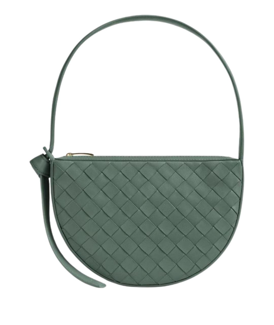 BOTTEGA VENETA Зеленая кожаная сумка с короткими ручками, фото 1