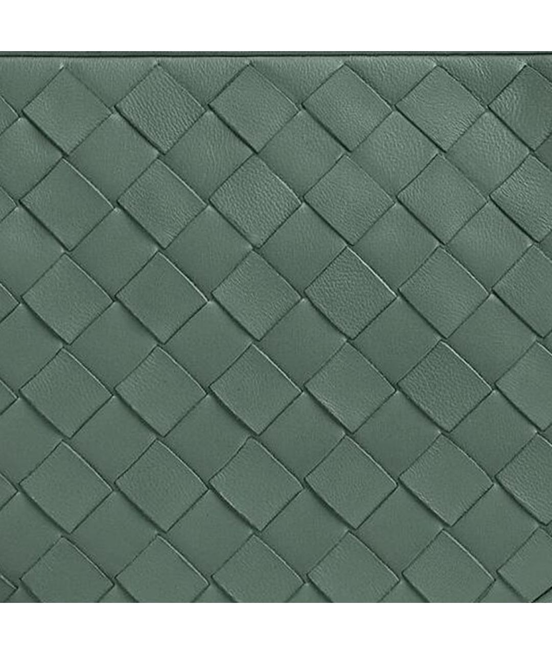 BOTTEGA VENETA Зеленая кожаная сумка с короткими ручками, фото 4