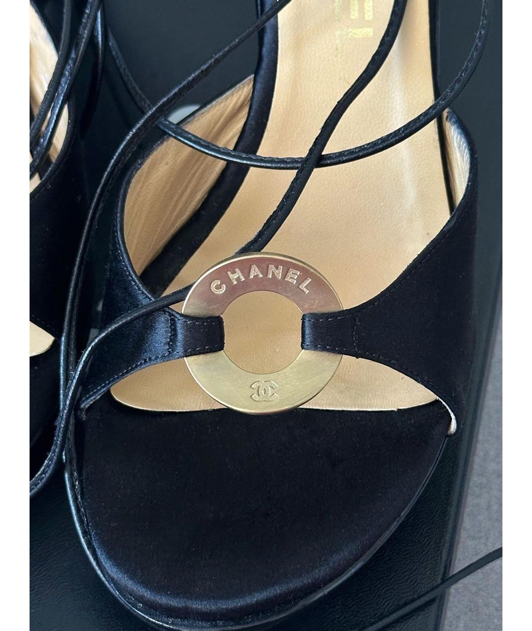 CHANEL Черные босоножки, фото 8
