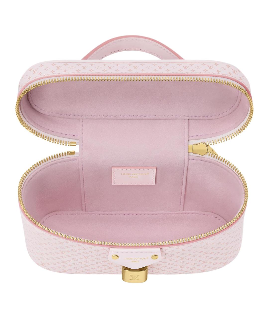 LOUIS VUITTON Розовая кожаная сумка с короткими ручками, фото 4