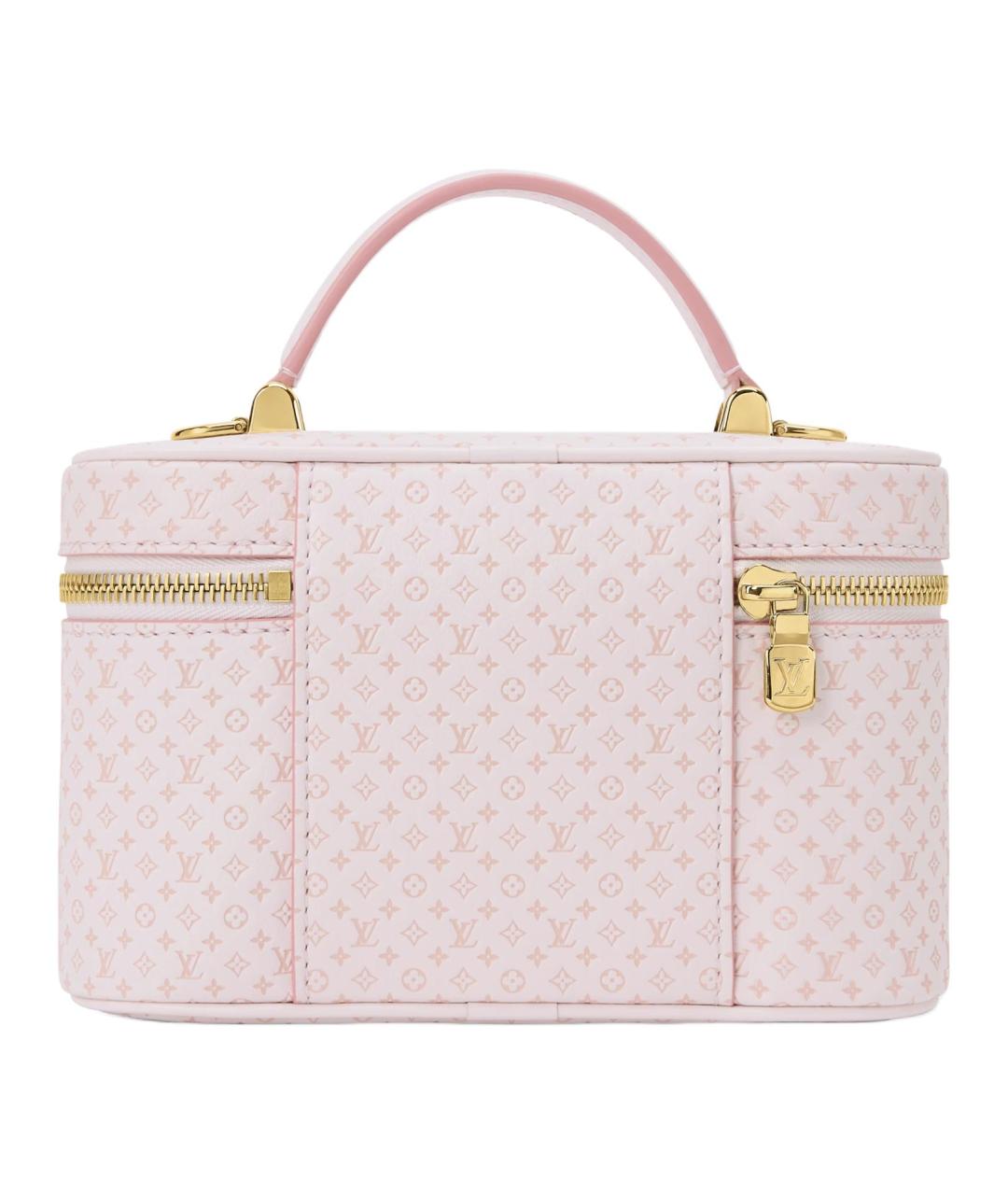 LOUIS VUITTON Розовая кожаная сумка с короткими ручками, фото 3