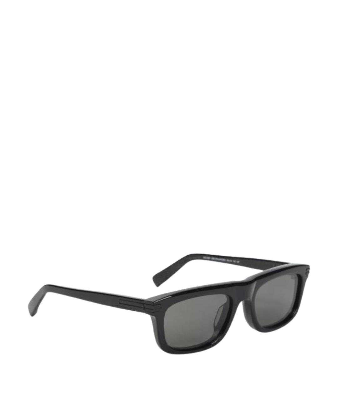 ZEGNA Черные пластиковые солнцезащитные очки, фото 1