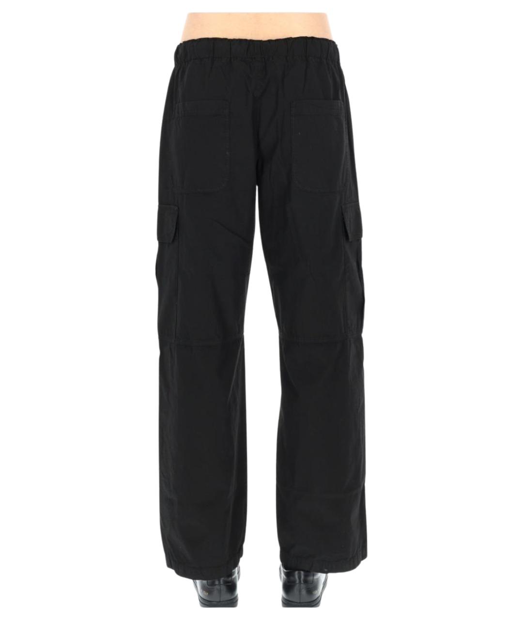 PALM ANGELS Черные хлопковые повседневные брюки, фото 2