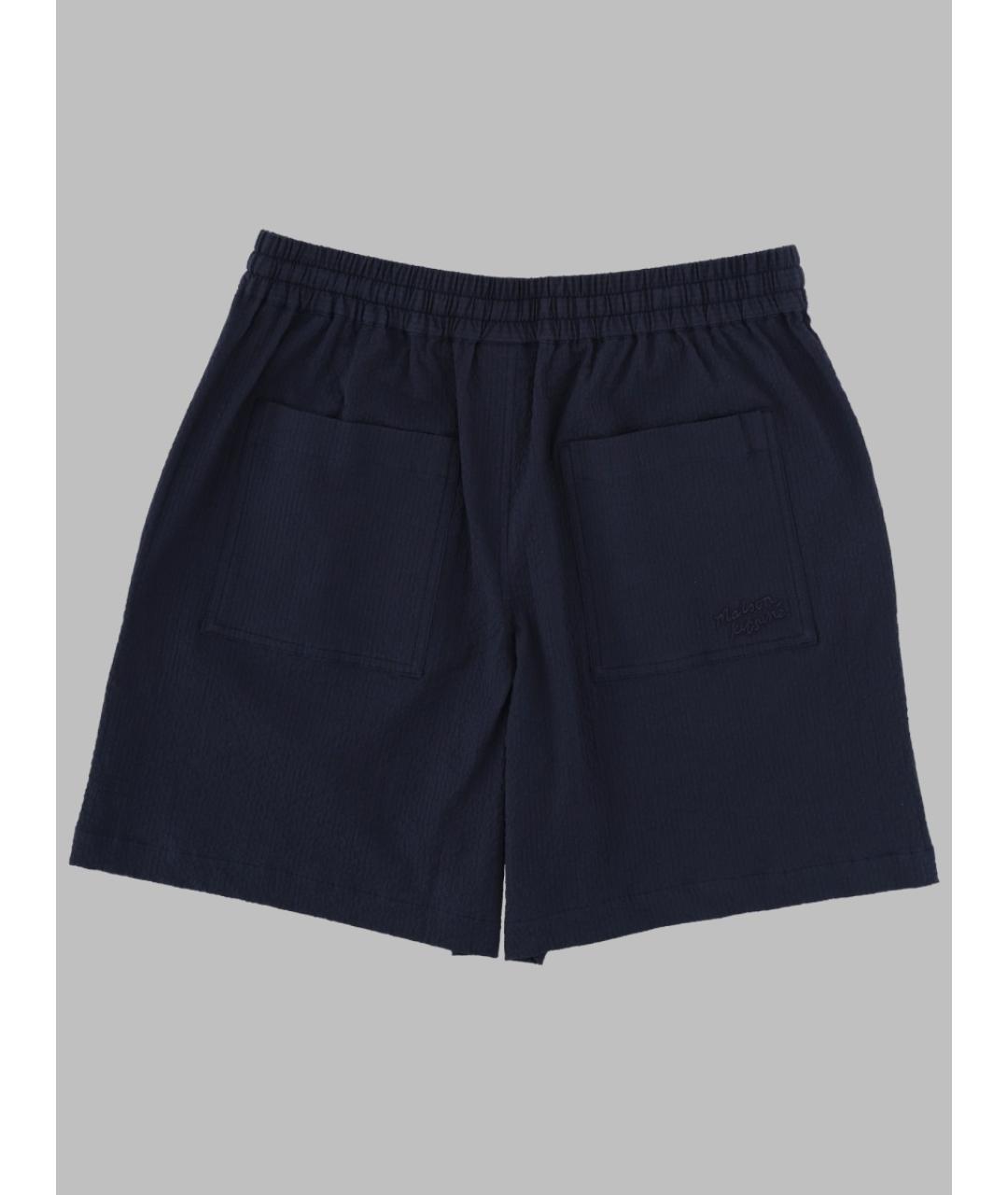 MAISON KITSUNE Синие хлопковые шорты, фото 2