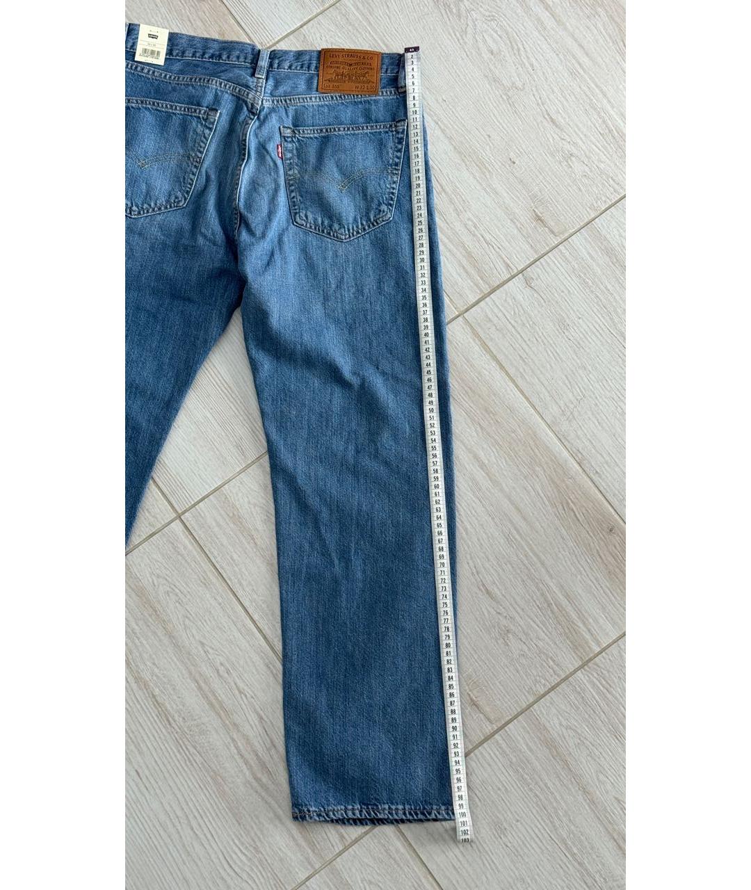 LEVI'S Голубые хлопковые прямые джинсы, фото 7