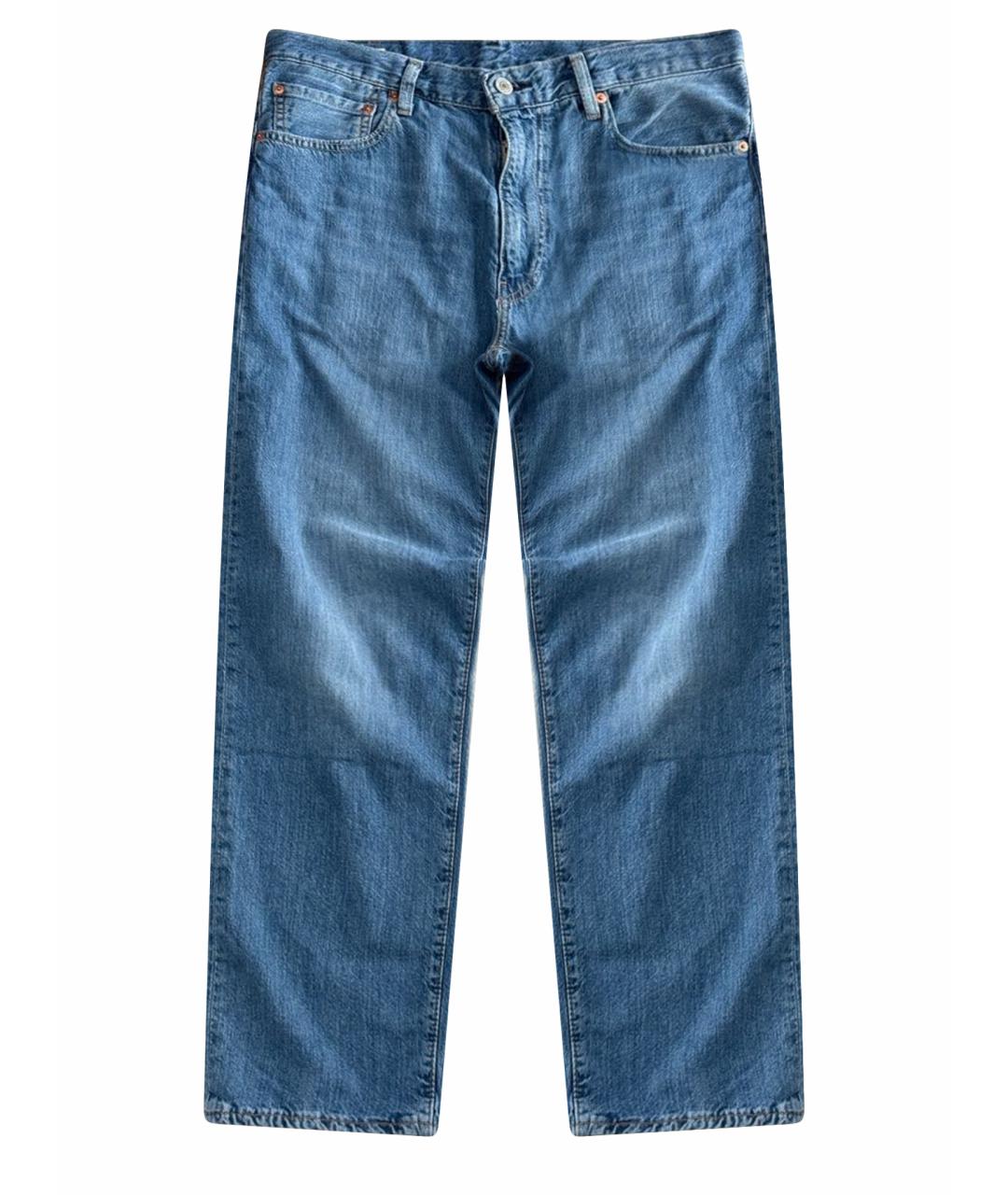 LEVI'S Голубые хлопковые прямые джинсы, фото 1