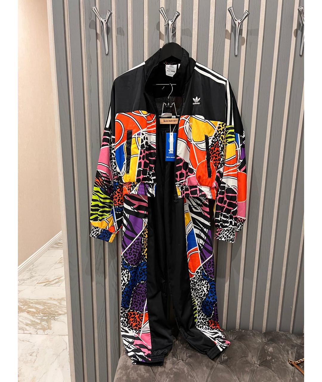 ADIDAS Черный полиэстеровый костюм с брюками, фото 5