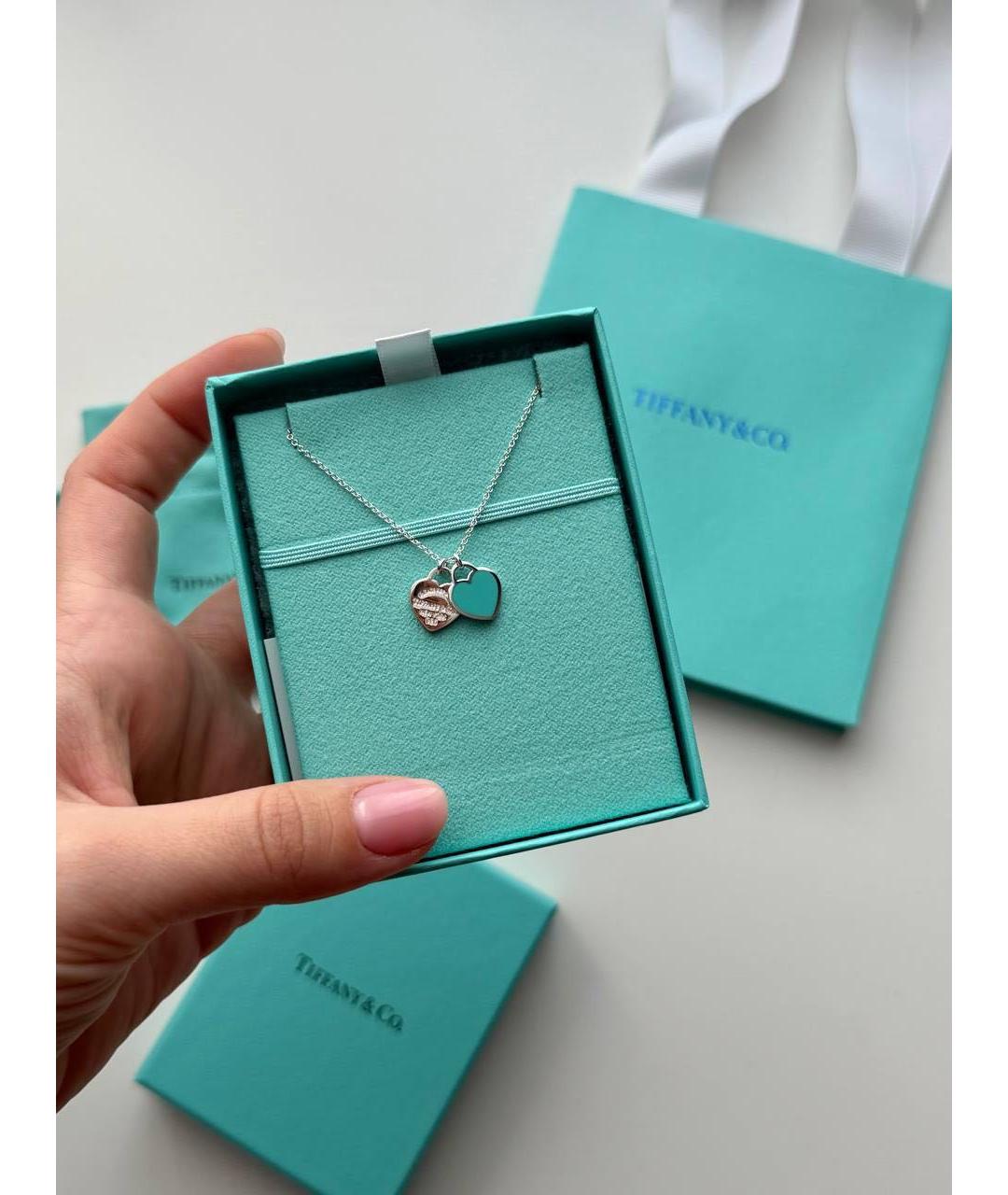 TIFFANY&CO Бирюзовое серебряное колье, фото 2