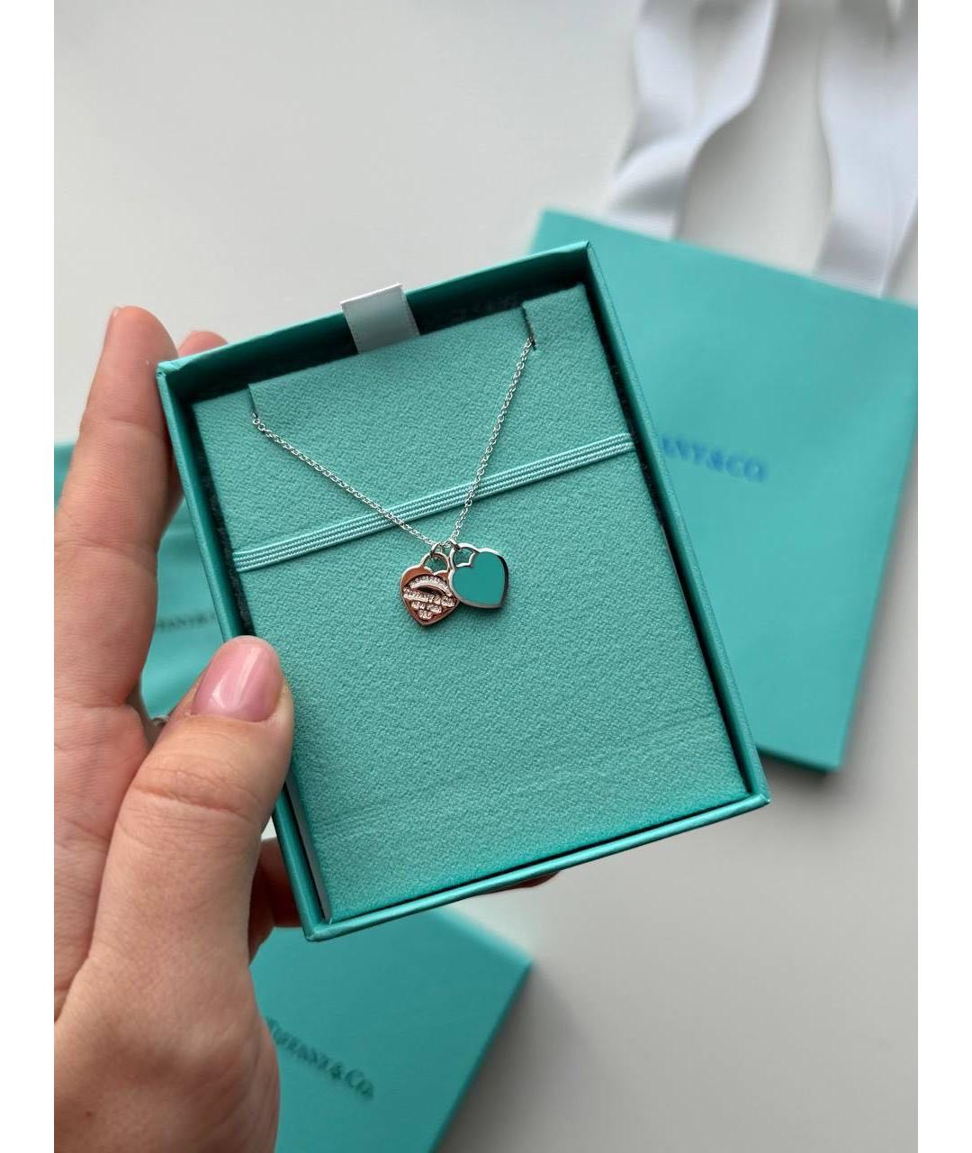 TIFFANY&CO Бирюзовое серебряное колье, фото 5