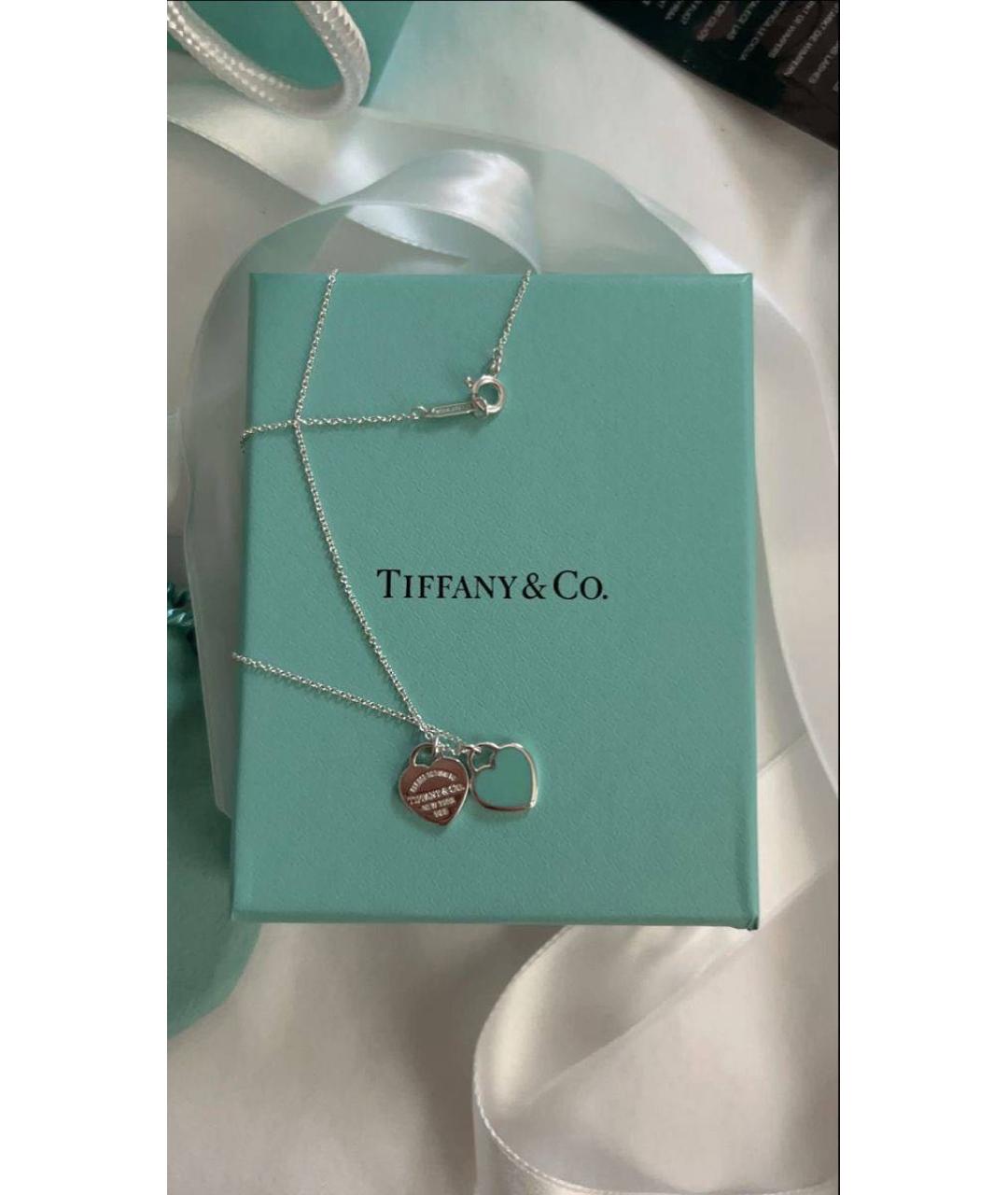 TIFFANY&CO Бирюзовое серебряное колье, фото 3