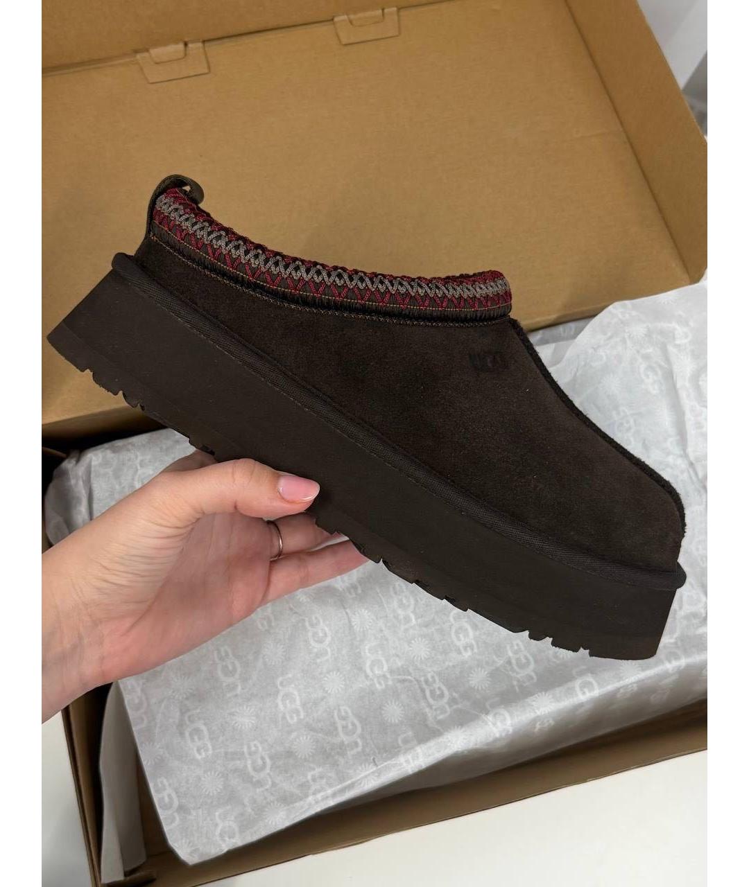 UGG AUSTRALIA Коричневые замшевые полусапоги, фото 5