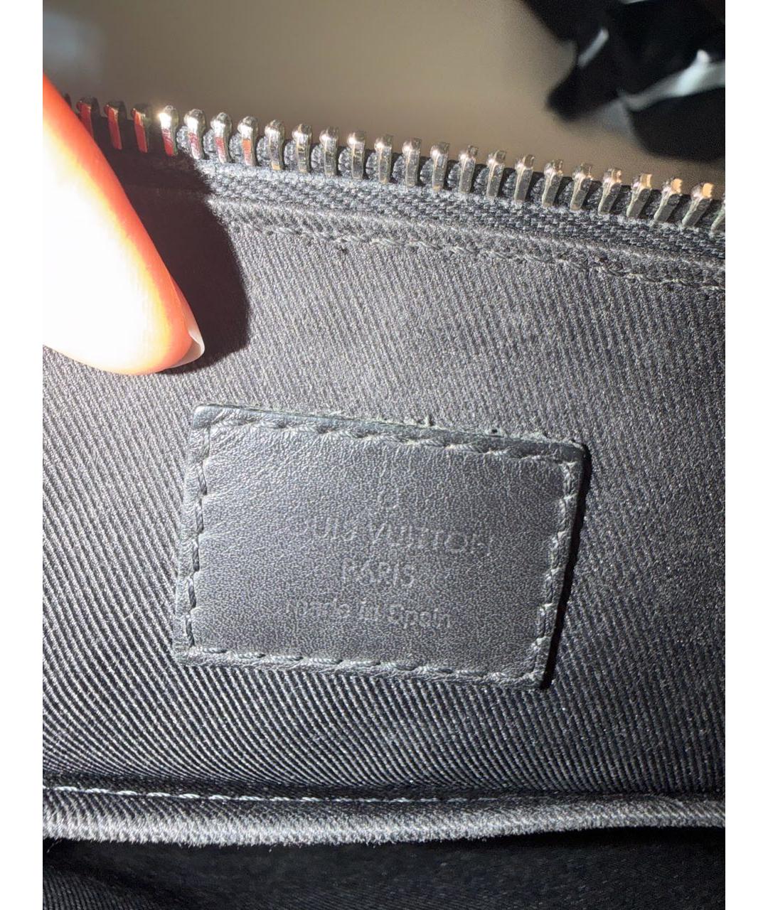 LOUIS VUITTON Черная кожаная сумка на плечо, фото 7