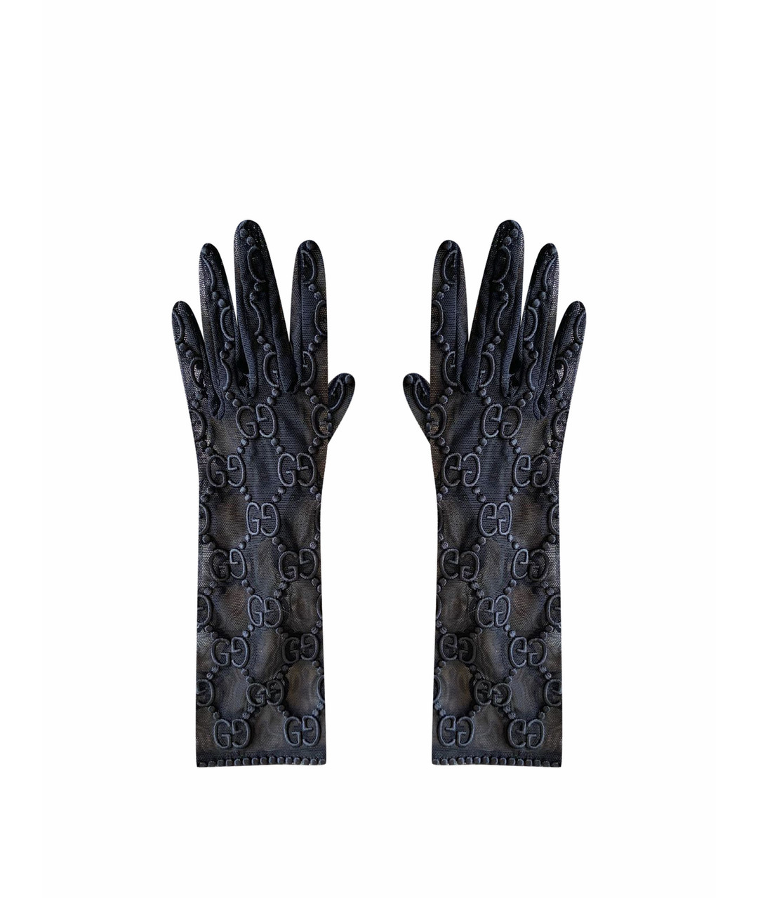 GUCCI Черные синтетические перчатки, фото 1