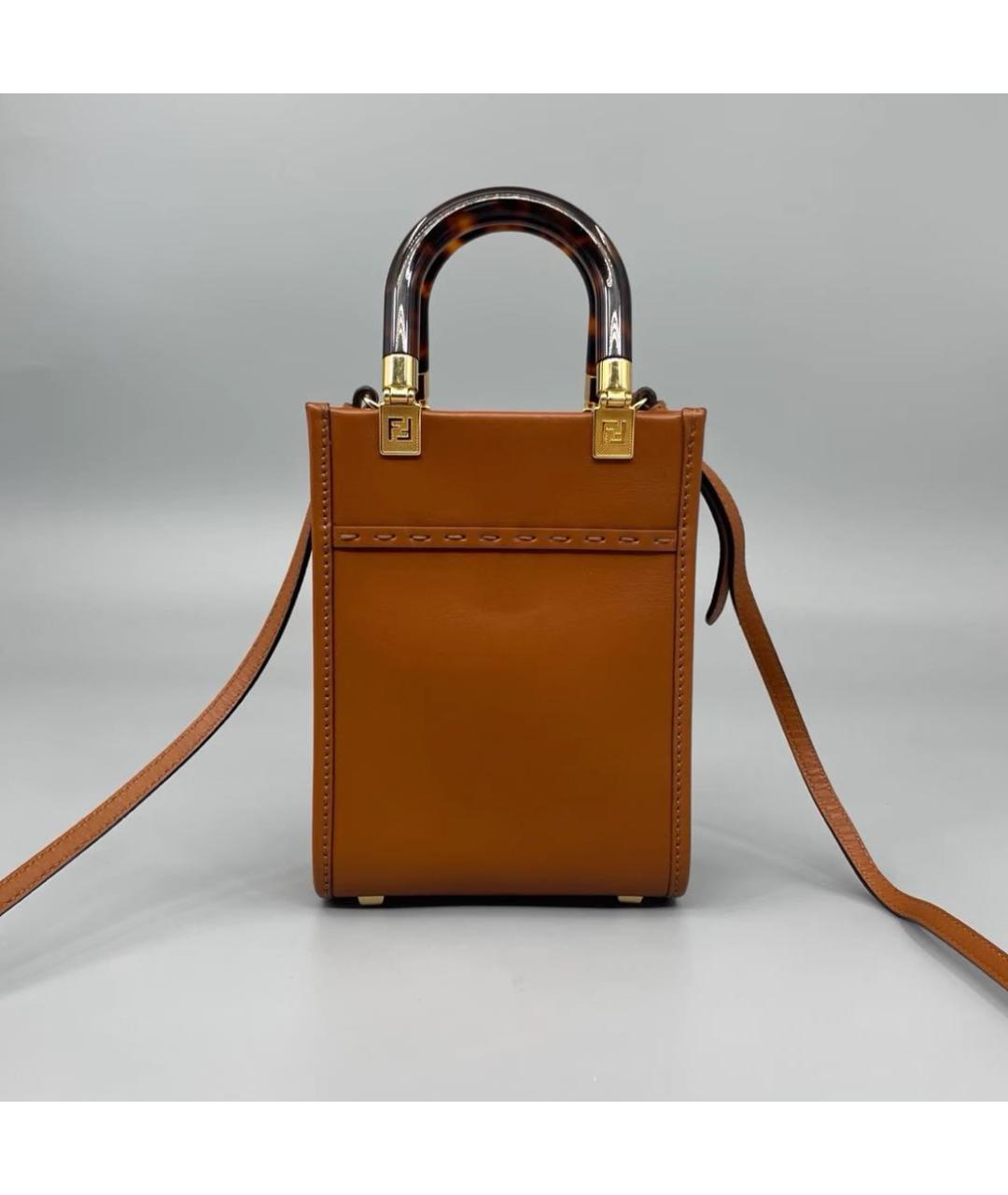 FENDI Коричневая сумка через плечо, фото 3