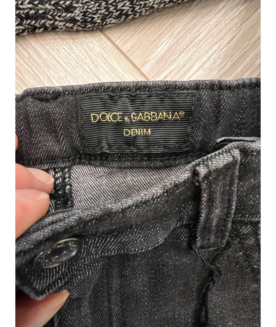 DOLCE & GABBANA KIDS Черные деним детские джинсы, фото 3