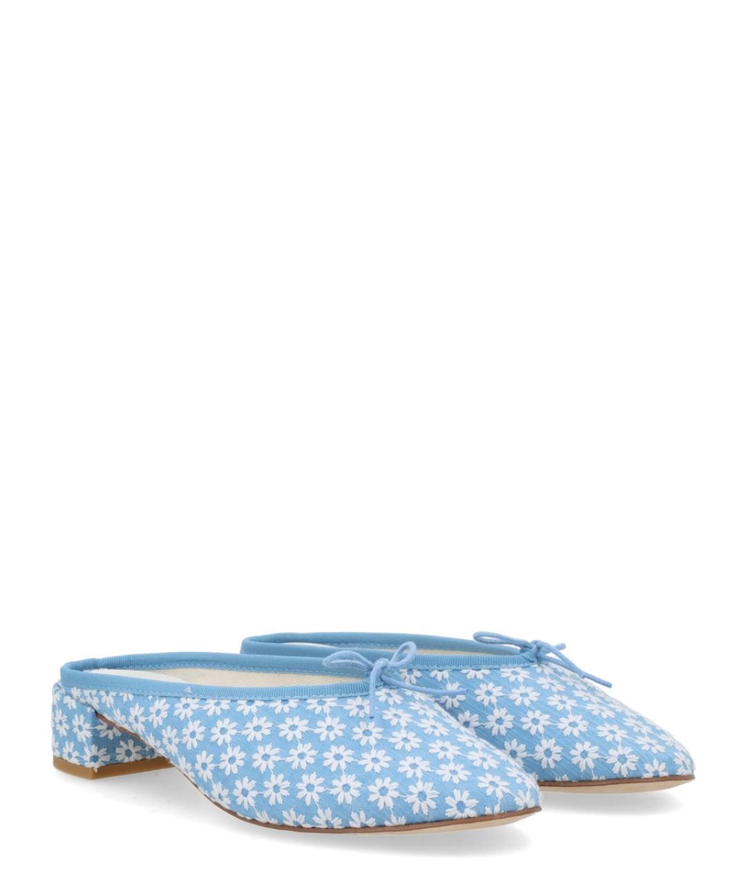 REPETTO Голубые текстильные мюли, фото 2