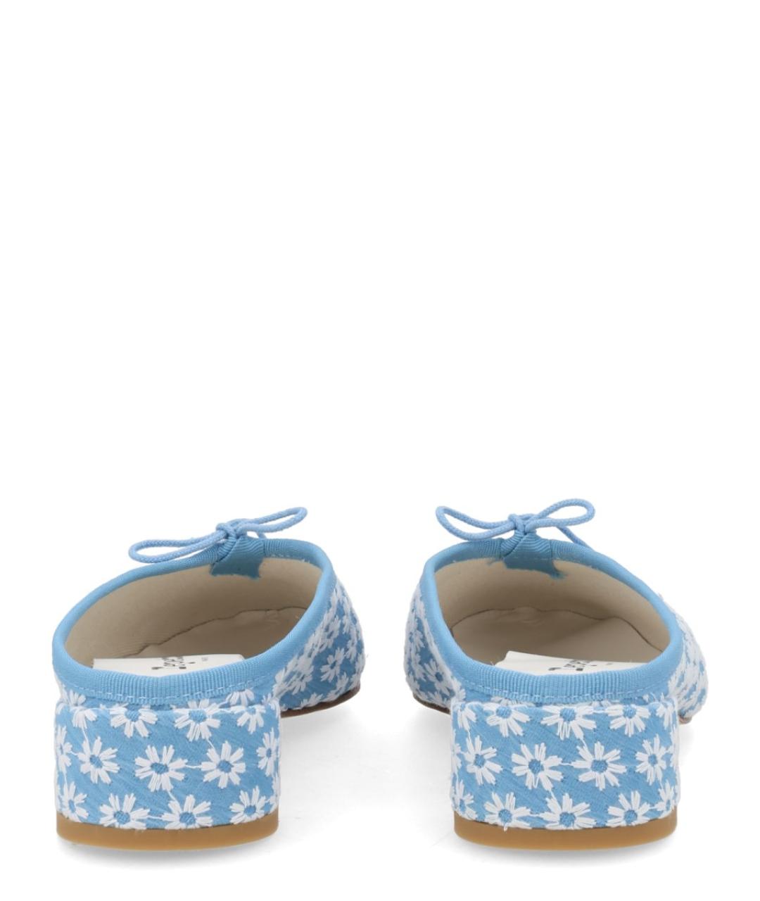 REPETTO Голубые текстильные мюли, фото 5