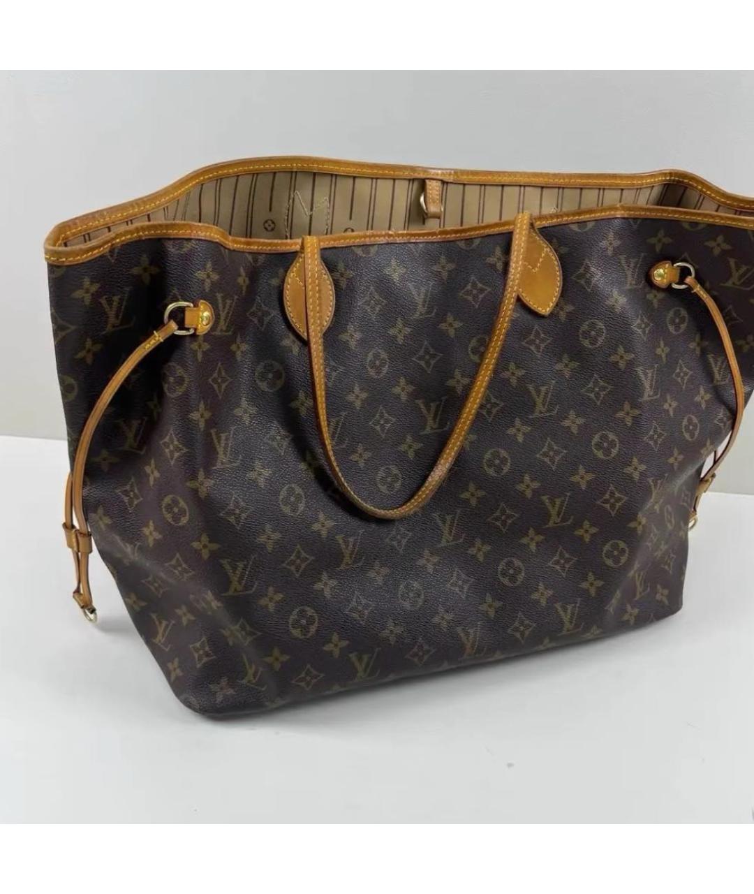 LOUIS VUITTON Коричневая сумка тоут, фото 4