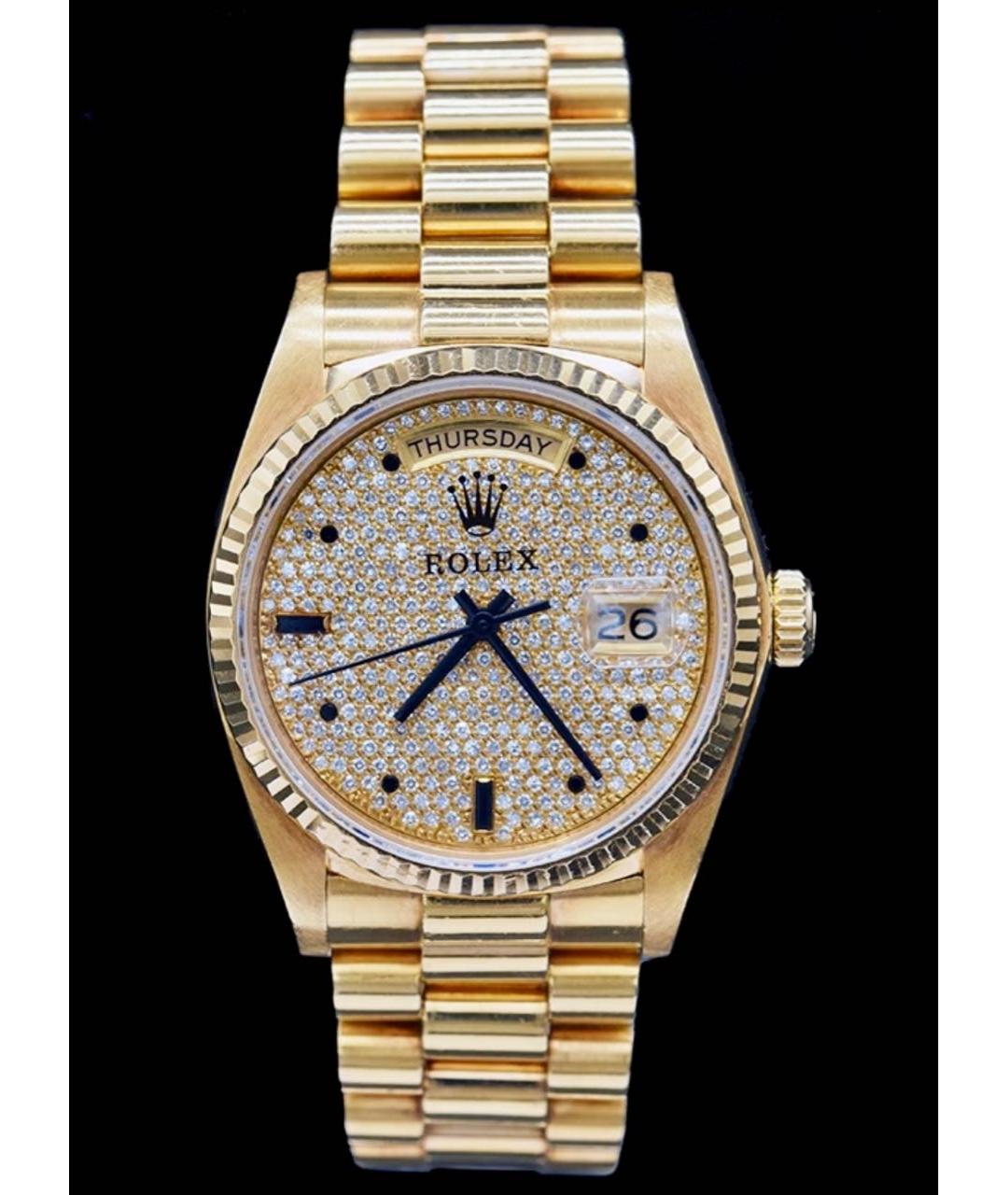 ROLEX Золотые жемчужные часы, фото 4