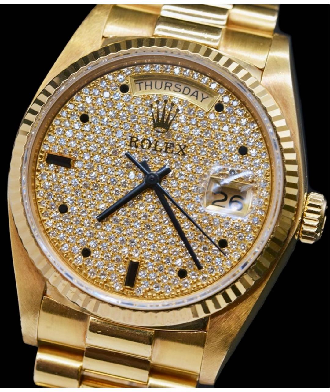 ROLEX Золотые жемчужные часы, фото 2
