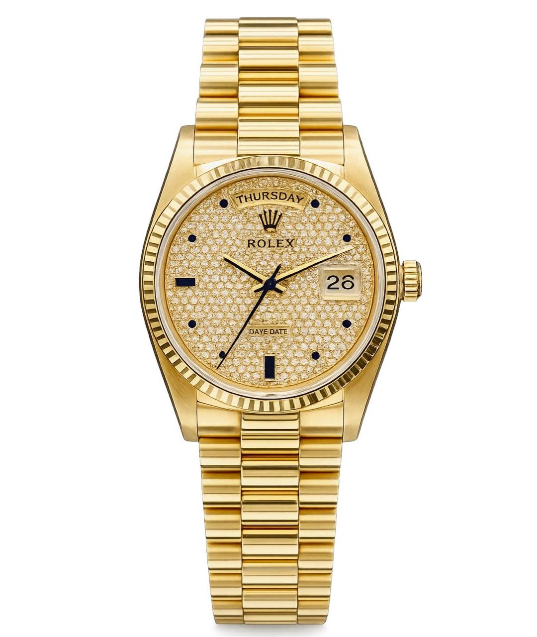 ROLEX Золотые жемчужные часы, фото 1