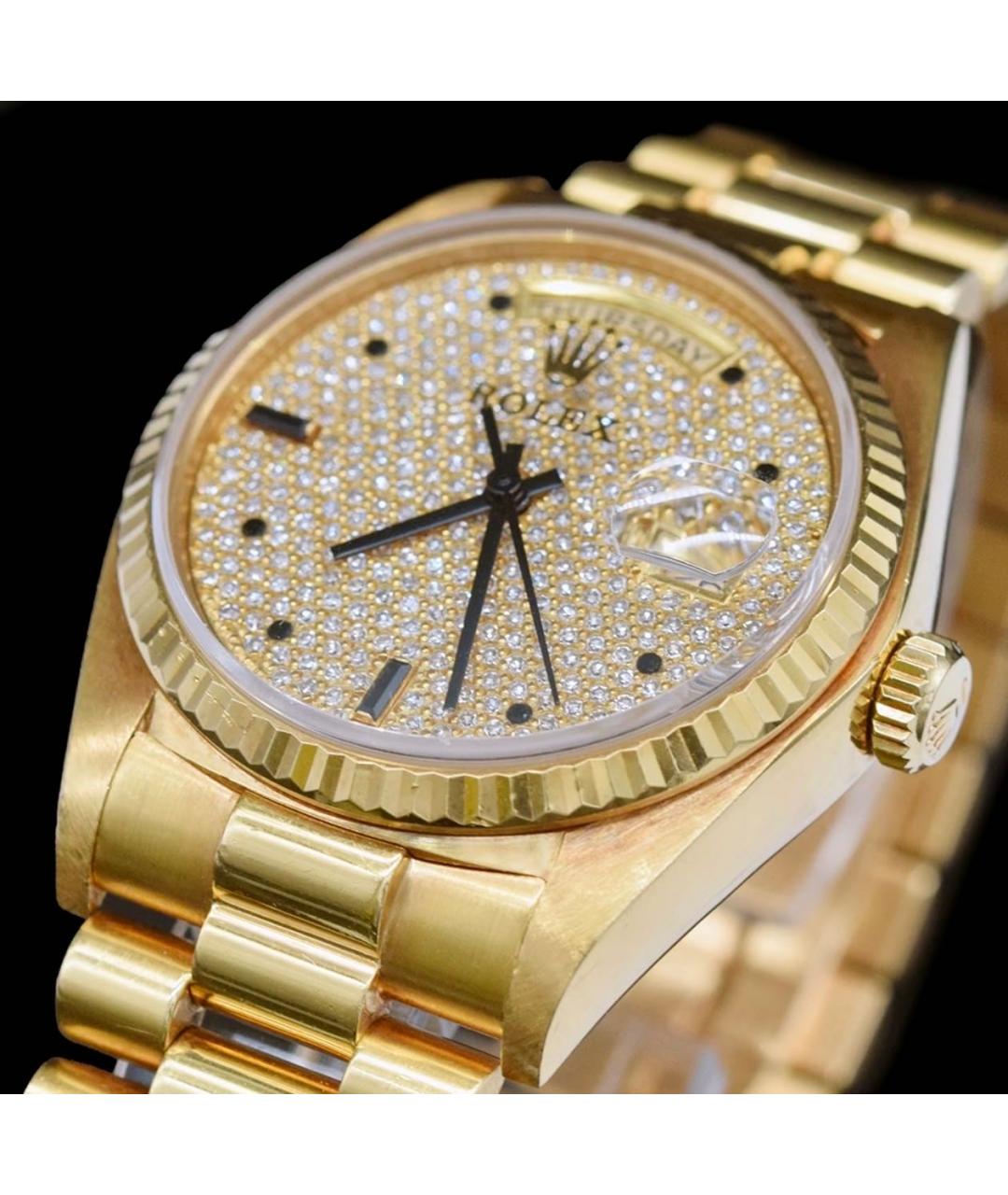 ROLEX Золотые жемчужные часы, фото 5
