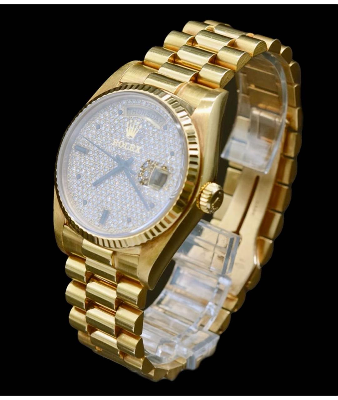 ROLEX Золотые жемчужные часы, фото 6