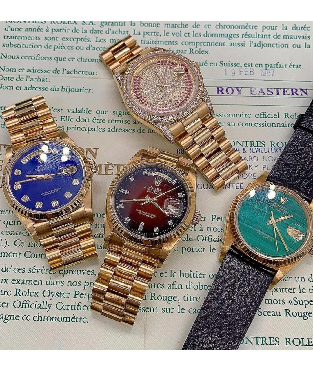 ROLEX Золотые жемчужные часы, фото 8