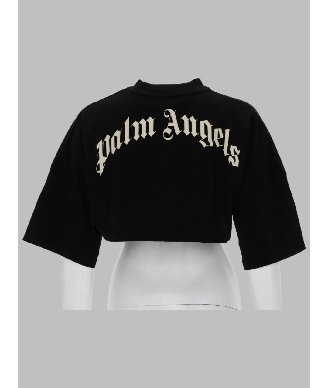 PALM ANGELS Черная хлопковая футболка, фото 2