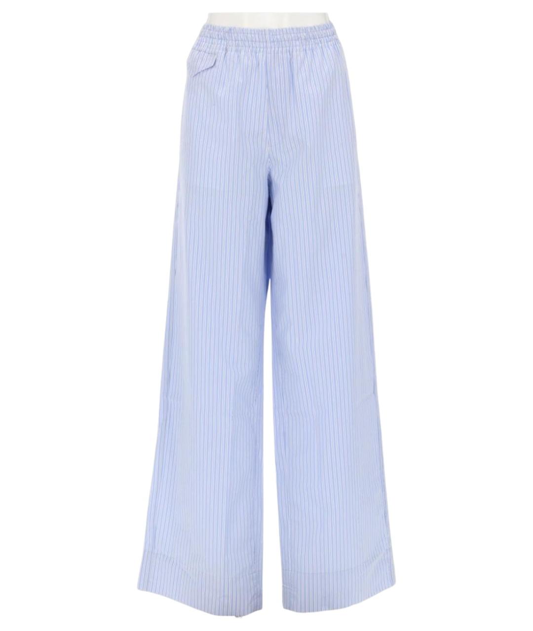 A.P.C. Голубые хлопковые прямые брюки, фото 1
