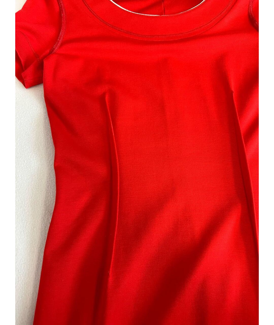 LOVE MOSCHINO Красное вискозное повседневное платье, фото 7