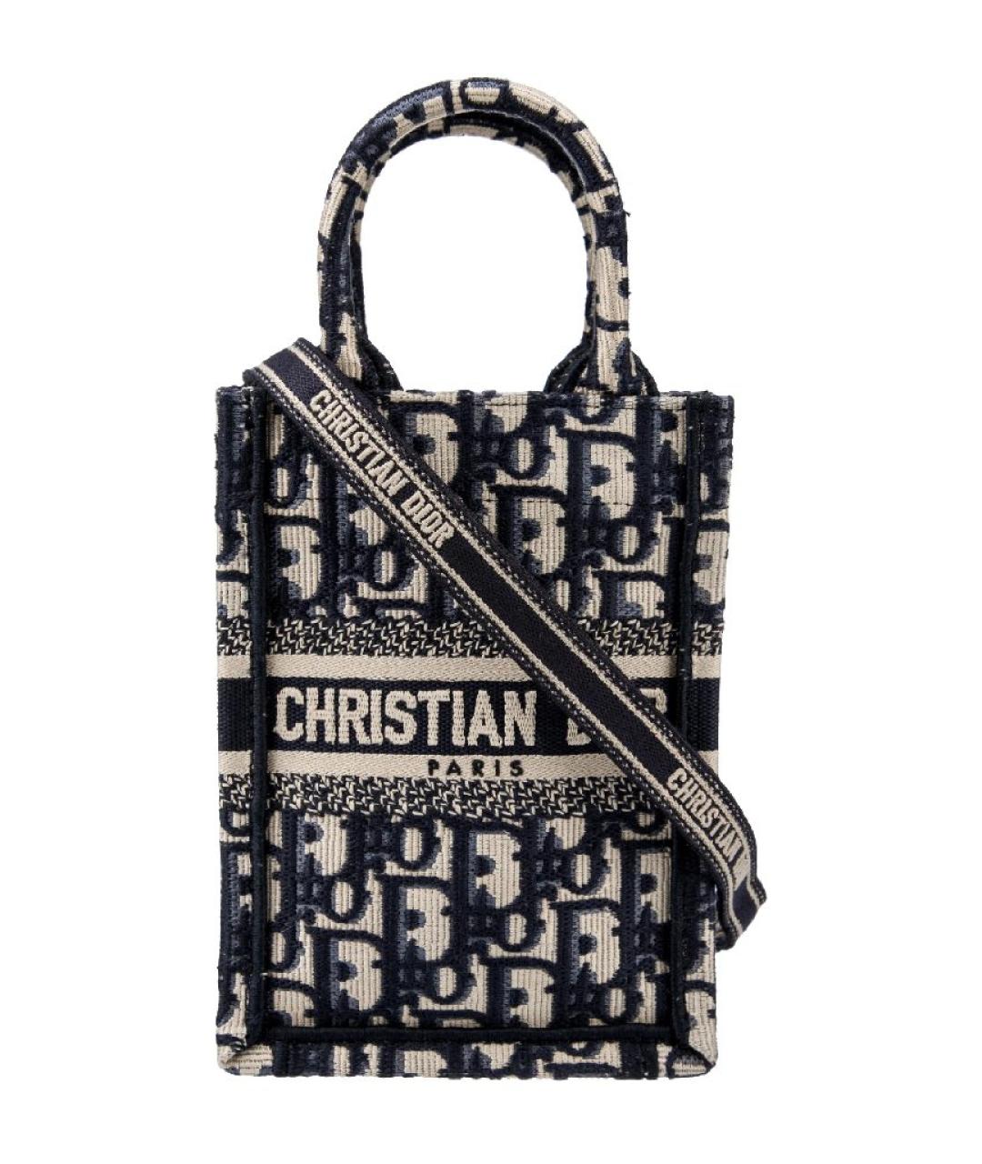 CHRISTIAN DIOR Темно-синяя сумка через плечо, фото 10
