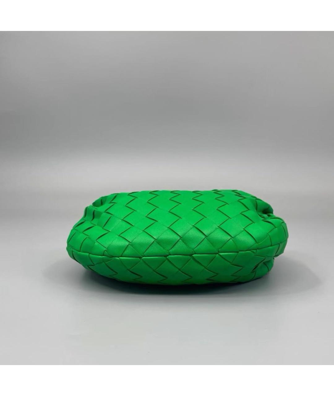 BOTTEGA VENETA Зеленая кожаная сумка с короткими ручками, фото 4