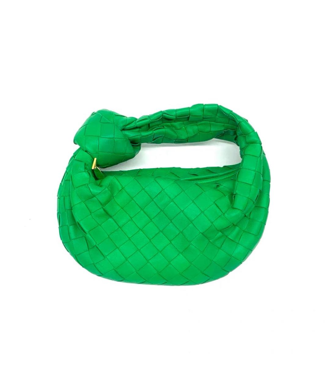 BOTTEGA VENETA Зеленая кожаная сумка с короткими ручками, фото 7