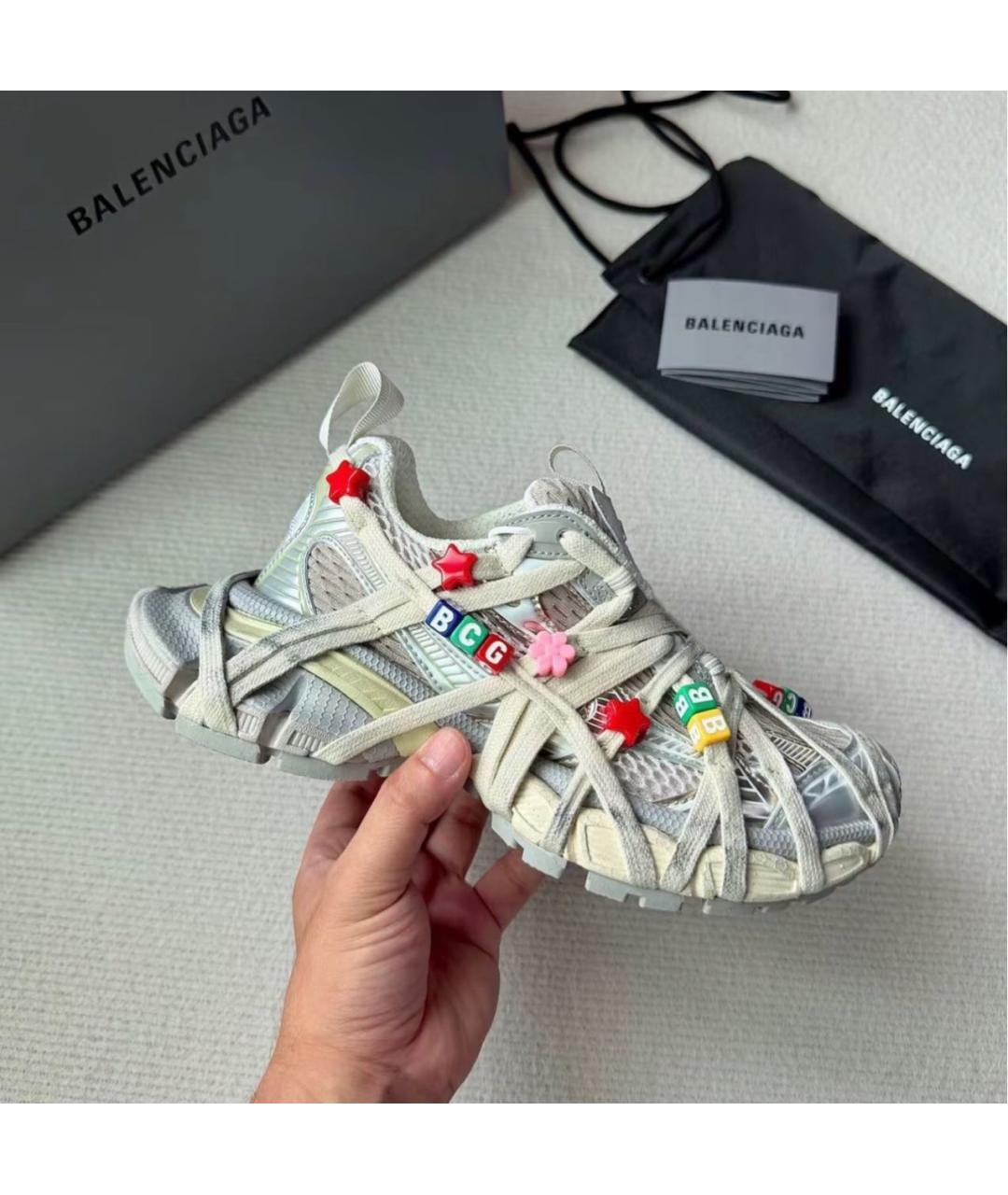 BALENCIAGA Серые кроссовки, фото 6