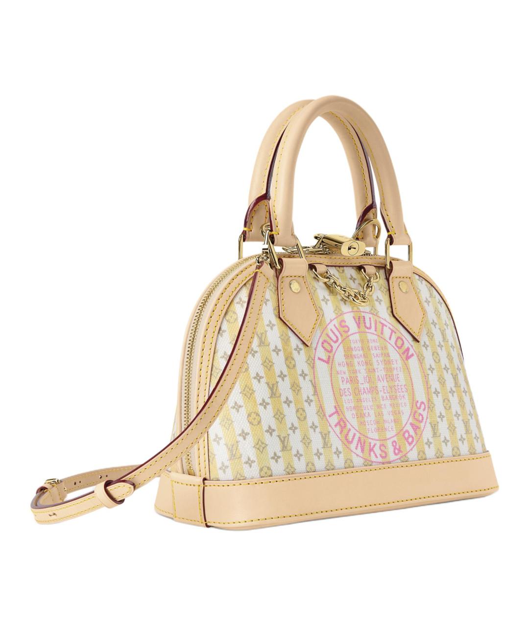 LOUIS VUITTON Бежевая сумка через плечо из канвы, фото 2