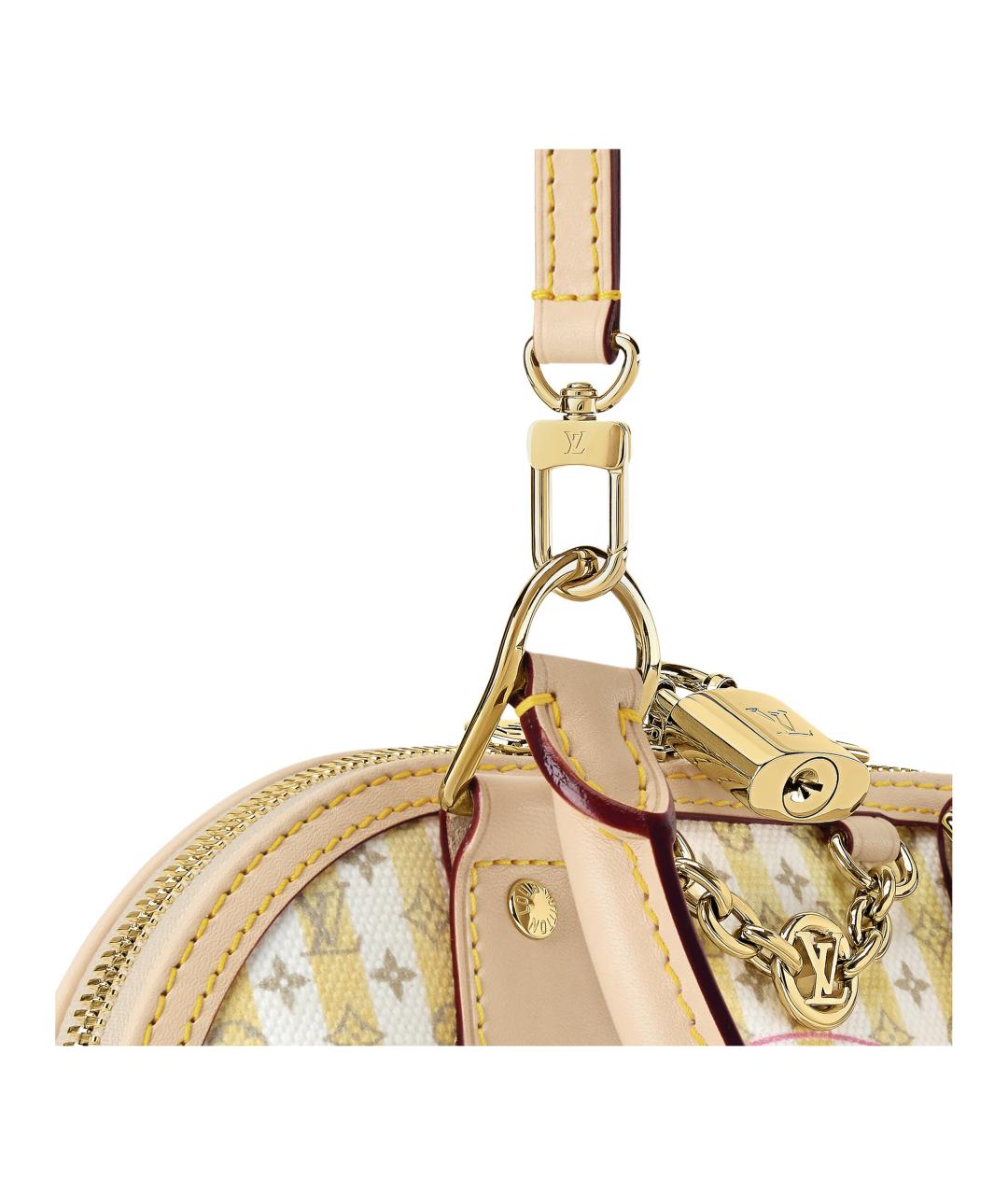LOUIS VUITTON Бежевая сумка через плечо из канвы, фото 5
