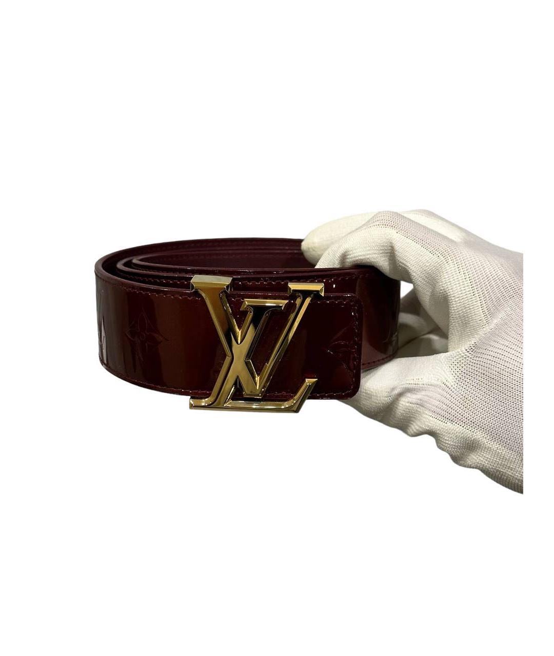 LOUIS VUITTON Коричневый ремень из лакированной кожи, фото 2
