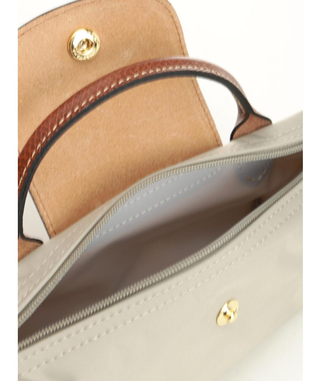 LONGCHAMP Бежевая синтетическая косметичка, фото 4