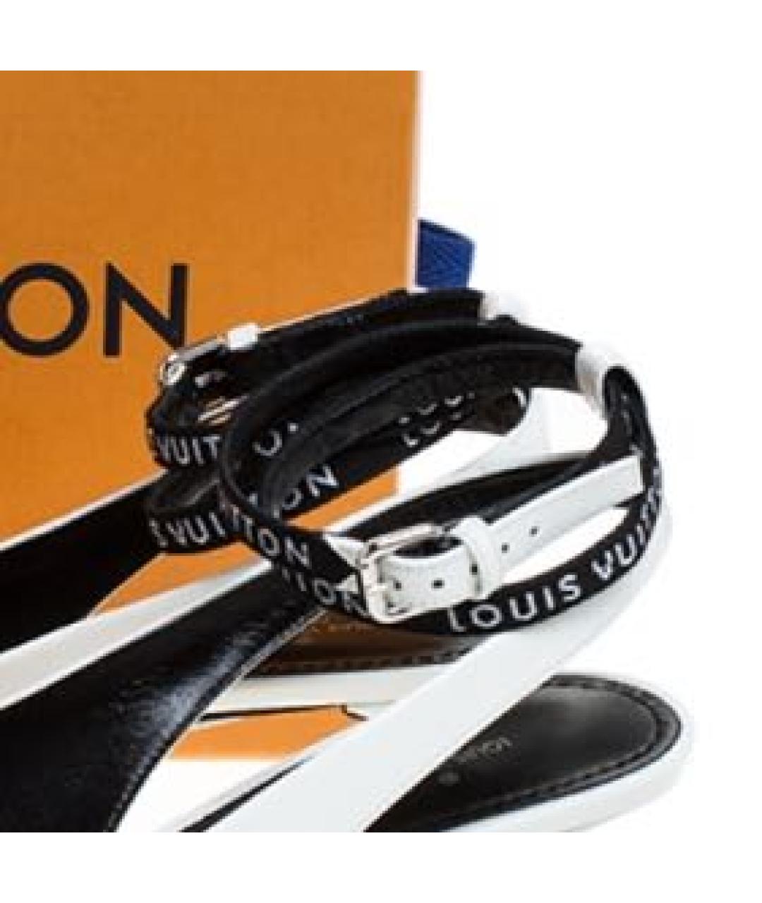 LOUIS VUITTON Белые кожаные лодочки на низком каблуке, фото 6