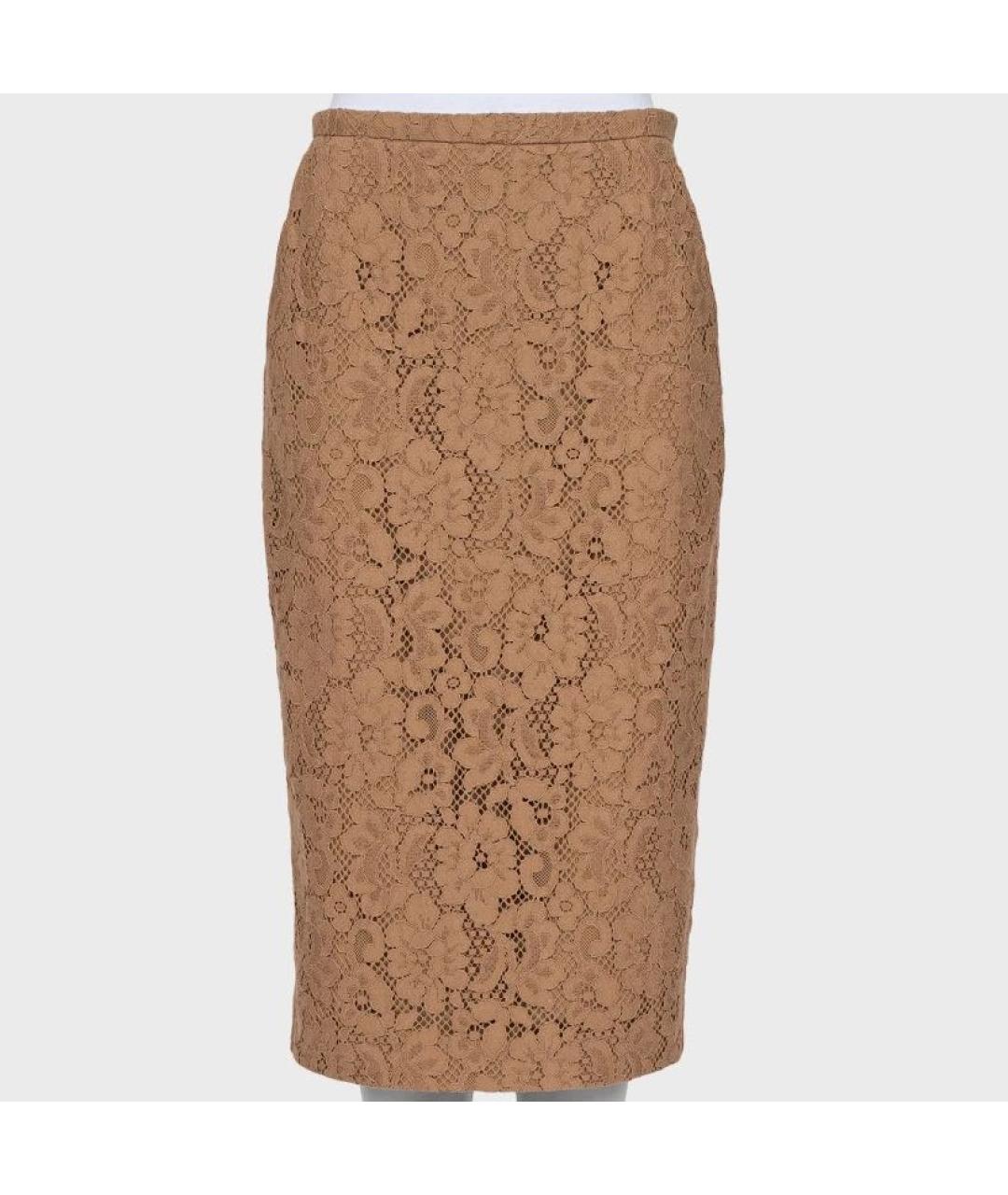 MAX MARA Бежевая юбка миди, фото 9