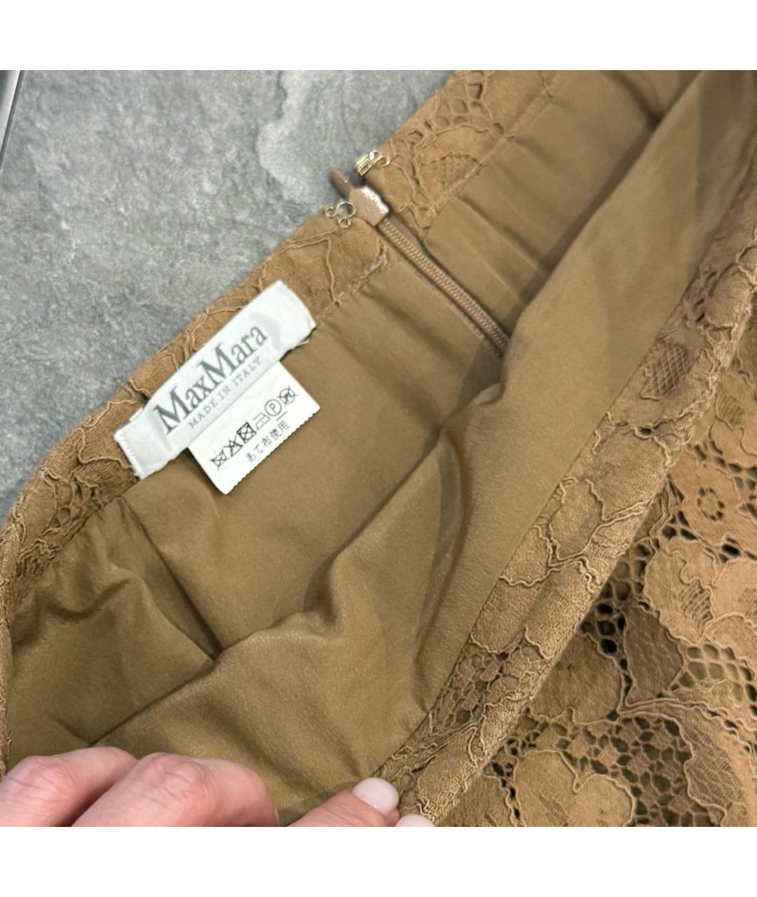 MAX MARA Бежевая юбка миди, фото 6