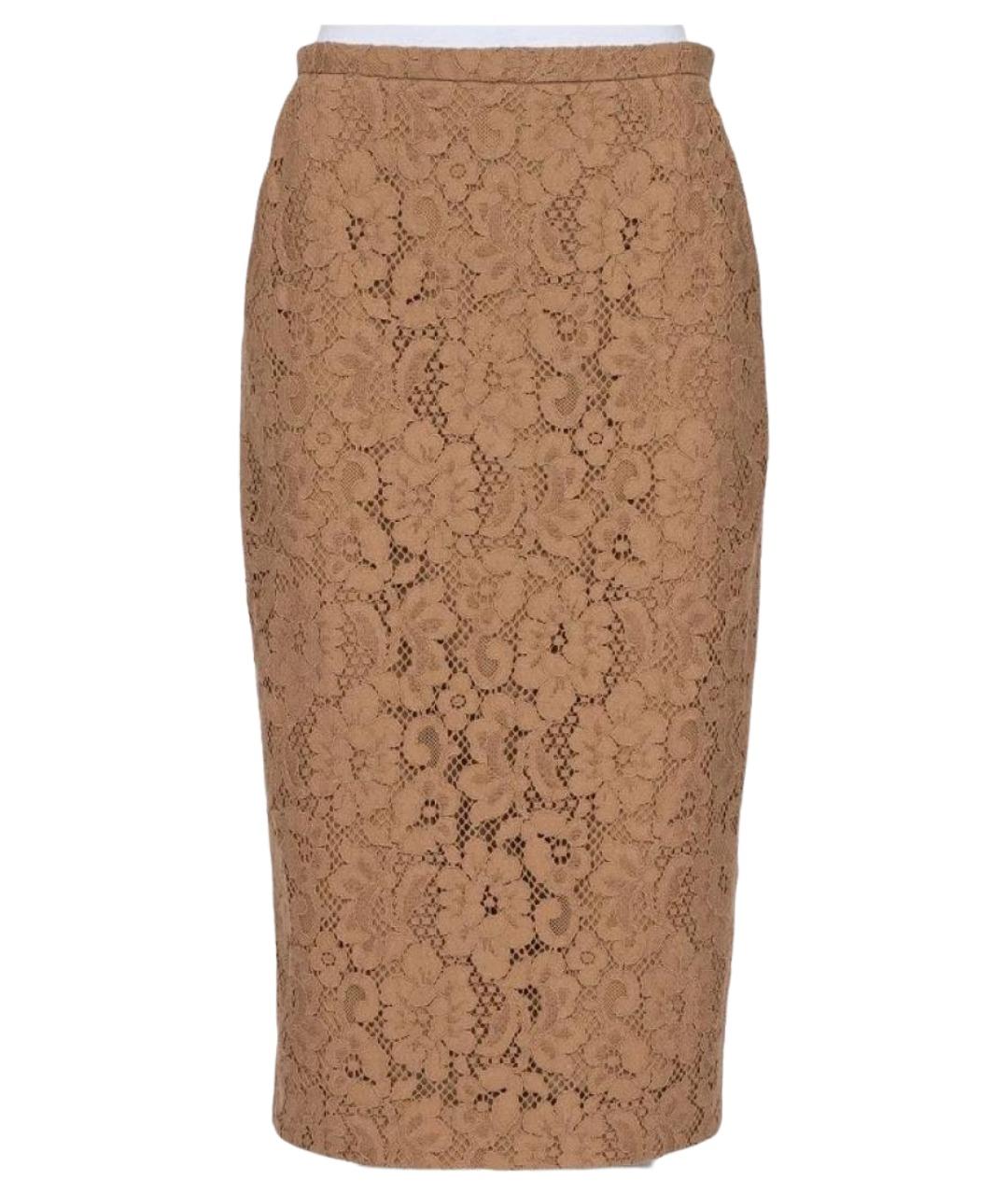 MAX MARA Бежевая юбка миди, фото 1